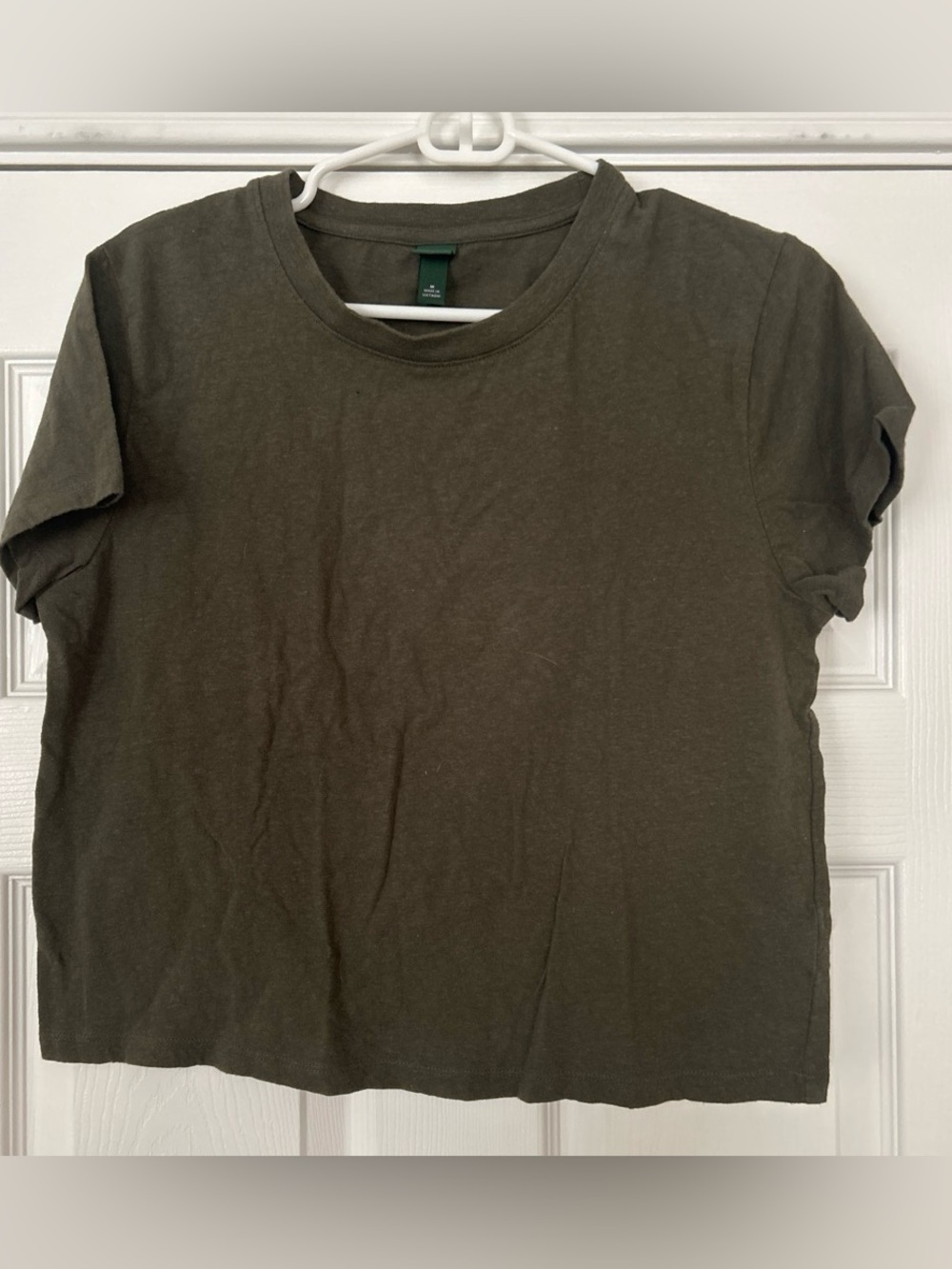 wild fable Olive Green Boxy Crewneck Tee